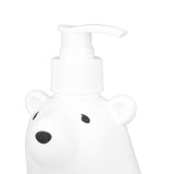 Shampoo Dispenser White Bear Style Pump Type Durable PP PE Widely Used Shower Bottles for Bathroom Washroom Toilet L(9.2x11.6in)
