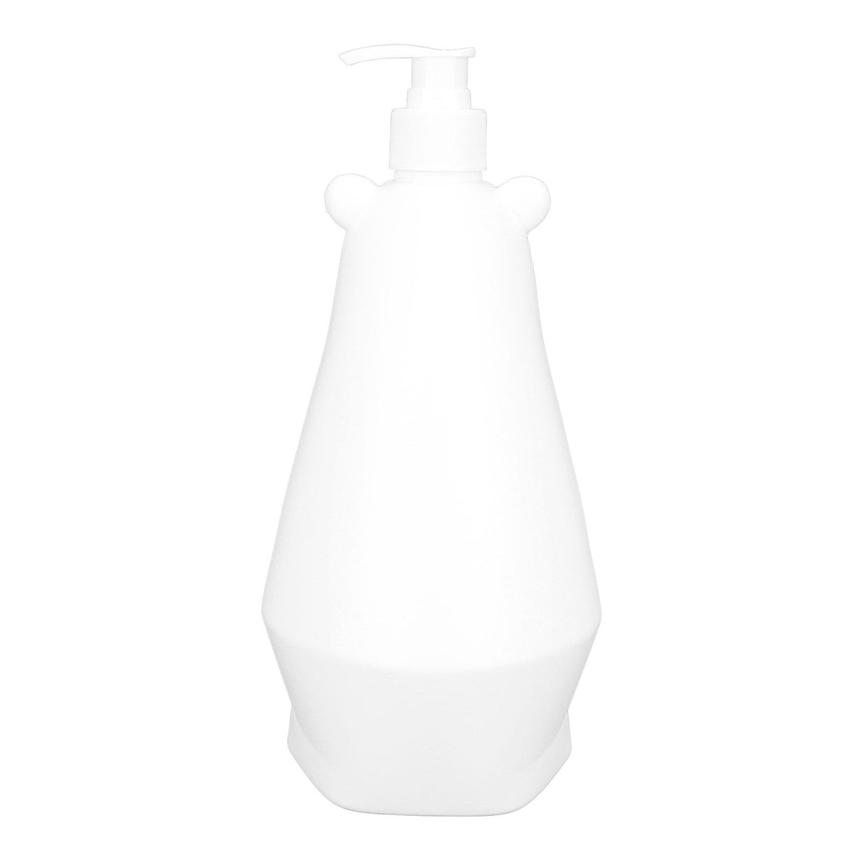 Shampoo Dispenser White Bear Style Pump Type Durable PP PE Widely Used Shower Bottles for Bathroom Washroom Toilet L(9.2x11.6in)
