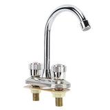 2 Handle Bathroom Faucet Water Saving Hot Water Centerset Bathroom Faucet for Kitchens Bath Basin - Side View