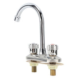 2 Handle Bathroom Faucet Water Saving Hot Water Centerset Bathroom Faucet for Kitchens Bath Basin - 45-Degree Angle