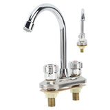 2 Handle Bathroom Faucet Water Saving Hot Water Centerset Bathroom Faucet for Kitchens Bath Basin