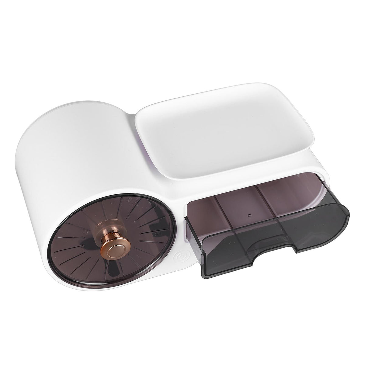 Wall Mounted Tissue Box Cover Plastic Waterproof Multifunctional Punch Free Toilet Paper Holder for Bathroom Kitchen White