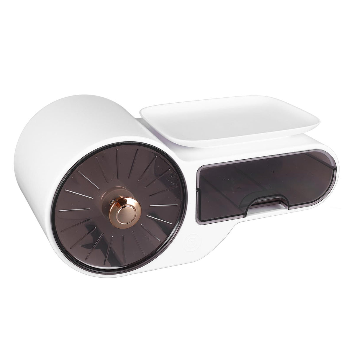 Wall Mounted Tissue Box Cover Plastic Waterproof Multifunctional Punch Free Toilet Paper Holder for Bathroom Kitchen White