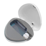 Toothbrush Sanitizer Portable Rechargeable Toothbrush Cleaner Holder Travel Home Toothbrush Case White - Top-Down View