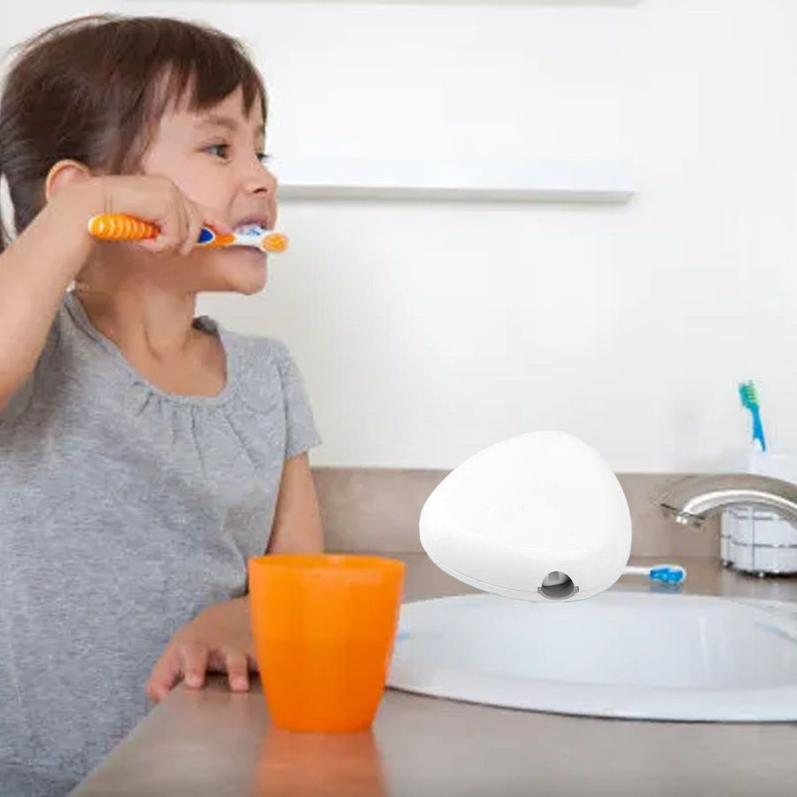 Toothbrush Sanitizer Portable Rechargeable Toothbrush Cleaner Holder Travel Home Toothbrush Case White