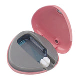 Toothbrush Sanitizer Portable Rechargeable Toothbrush Cleaner Holder Travel Home Toothbrush Case Pink - Top-Down View