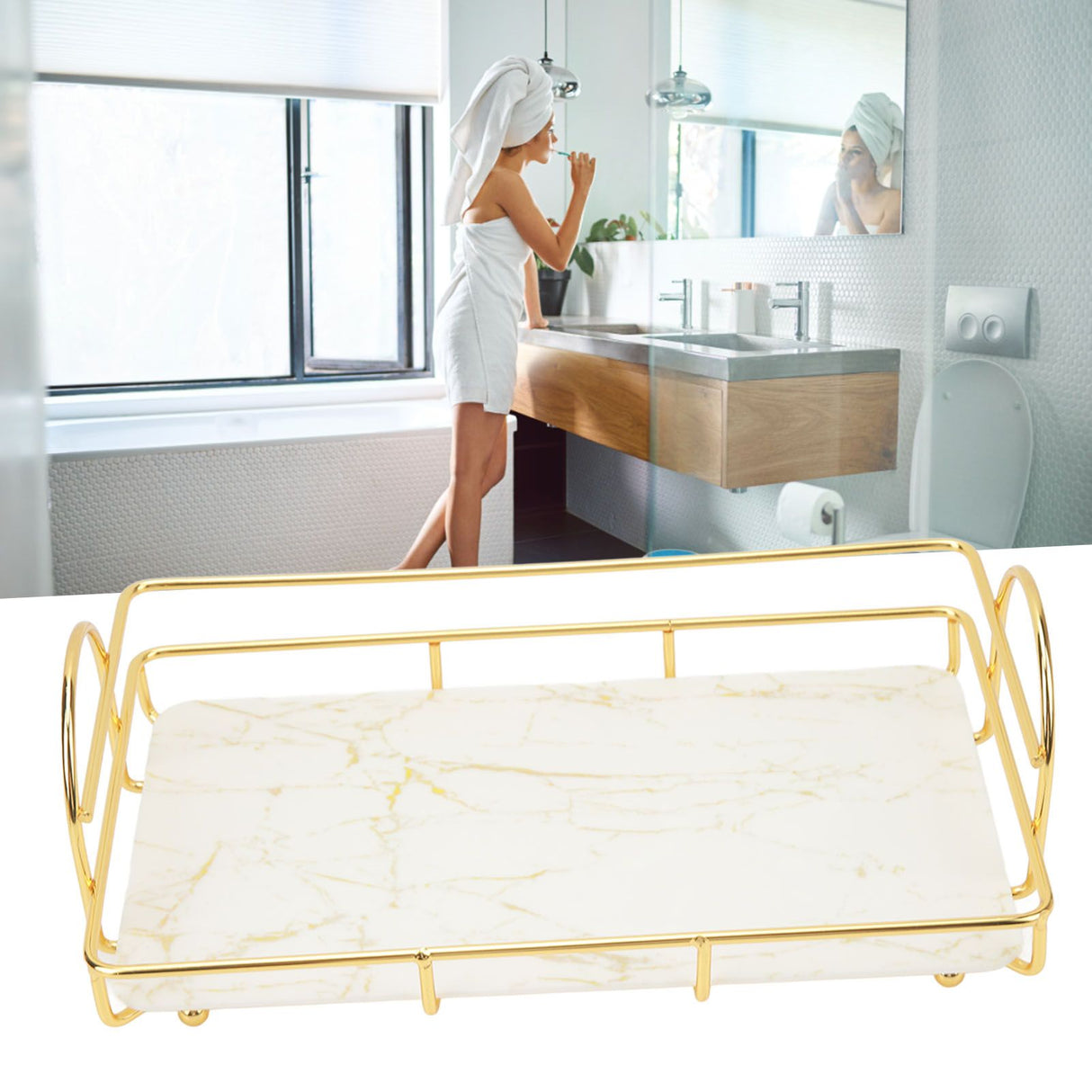 Countertop Organizer Cosmetics Storage Shelf Rack Home Decoration for Bathroom Bedroom