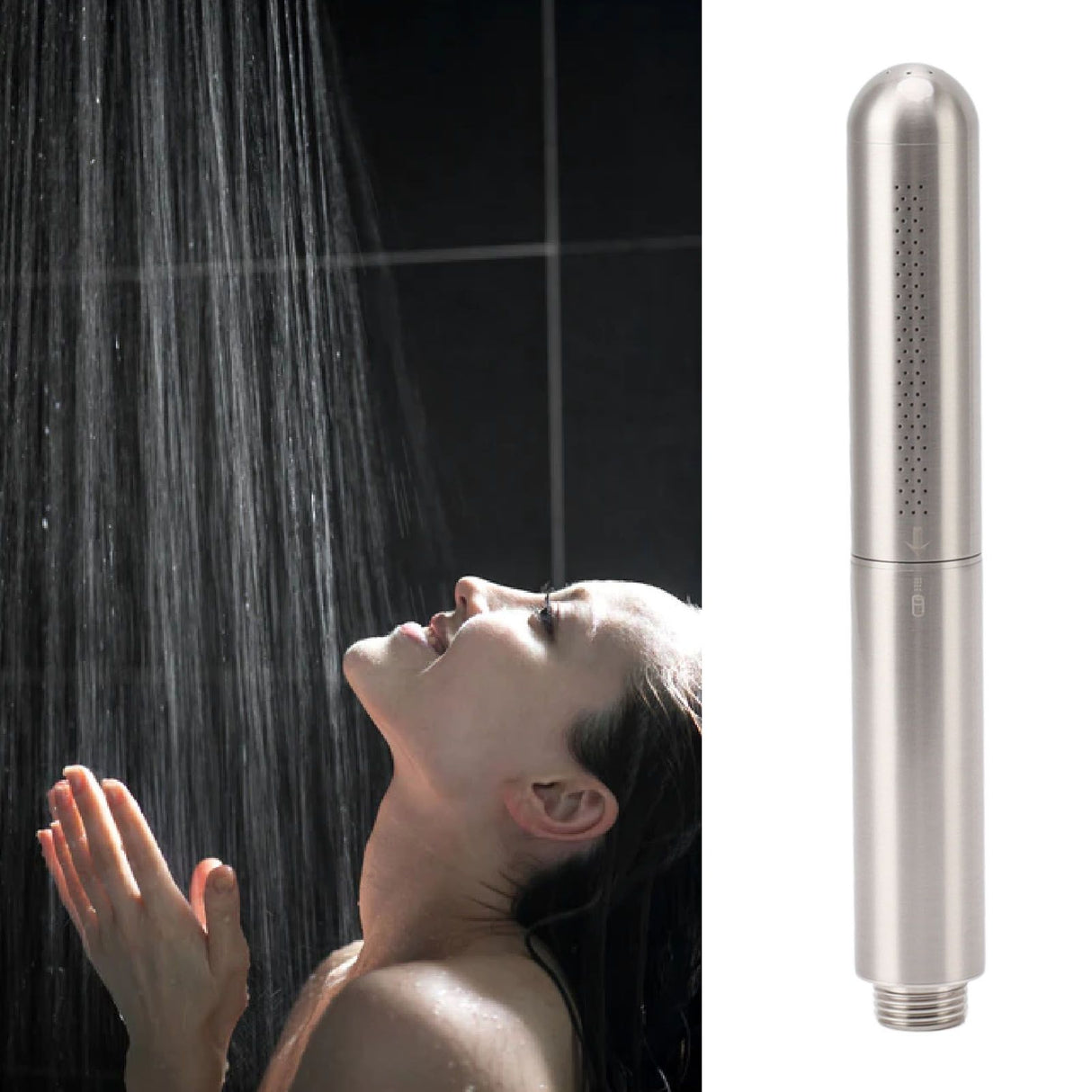 Pressurized Shower Nozzle Full Copper Shower Head Detachable Shower Head Handheld Showerhead Wire Drawing