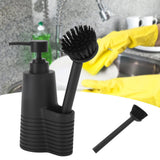 Dish Soap Dispenser Stainless Steel Washing Up Liquid Dispenser with Cleaning Brush for Kitchen