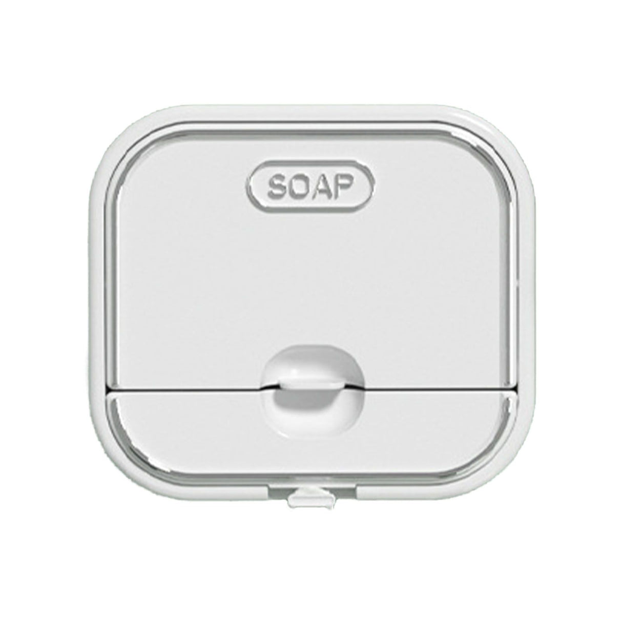 Home Soap Box Non Perforated Wall Mounted Draining Soap Box Flip Cover Bathroom Soap Box White
