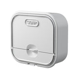 Home Soap Box Non Perforated Wall Mounted Draining Soap Box Flip Cover Bathroom Soap Box White - Top-Down View