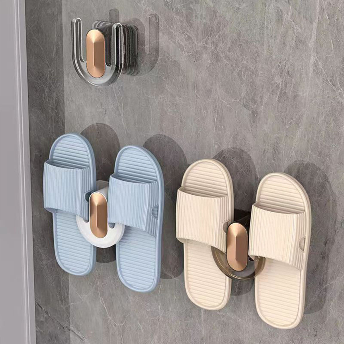 Slipper Hook Wall Mounted Drill Free Multifunctional Hanger Hook for Entrance Bathroom Kitchen Bedroom Coffee