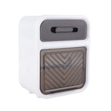 Wall Mounted Tissue Box Large Capacity Waterproof Stylish Decorative Practical Toilet Paper Storage Box for Home Bathroom Fresh White - Front View