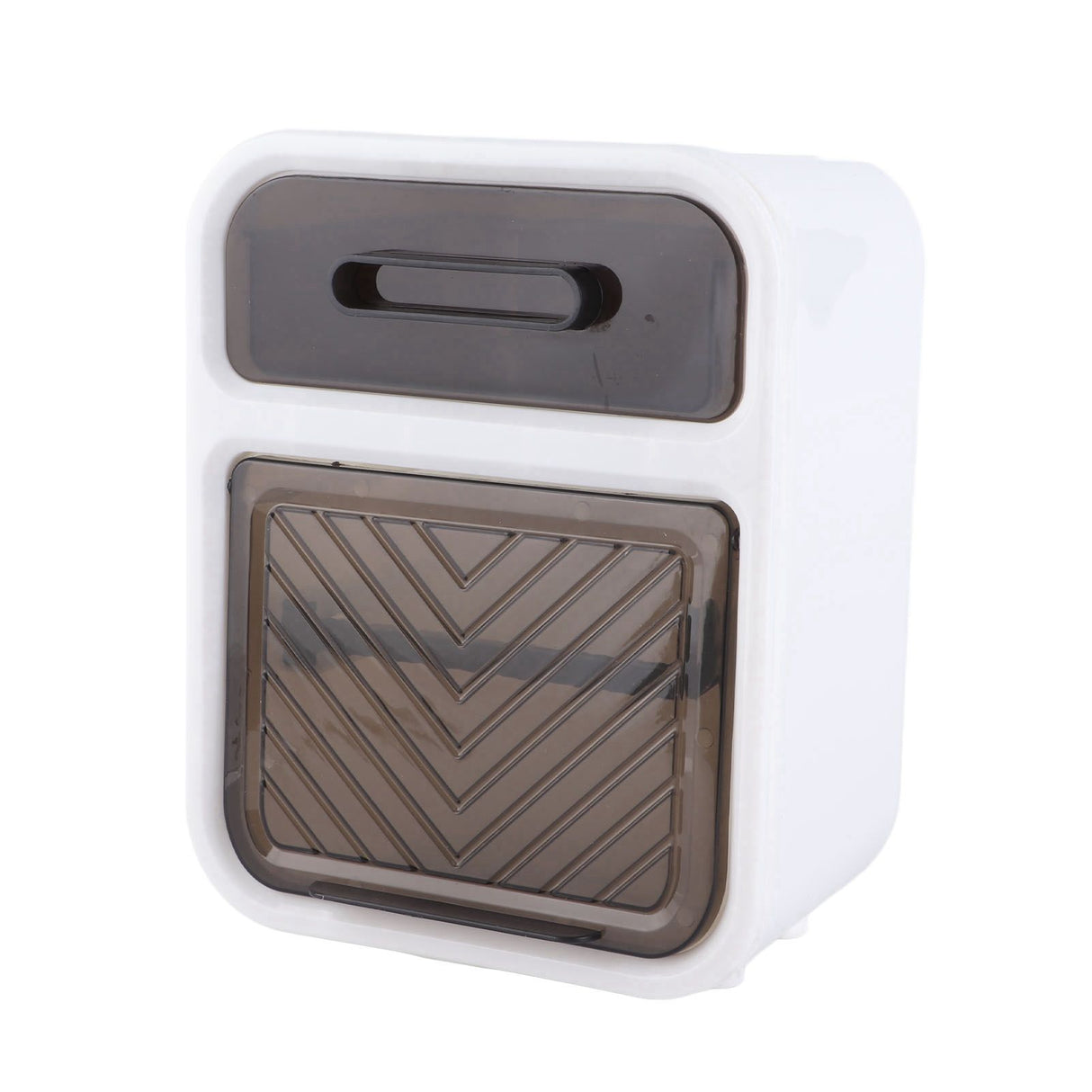 Wall Mounted Tissue Box Large Capacity Waterproof Stylish Decorative Practical Toilet Paper Storage Box for Home Bathroom Fresh White