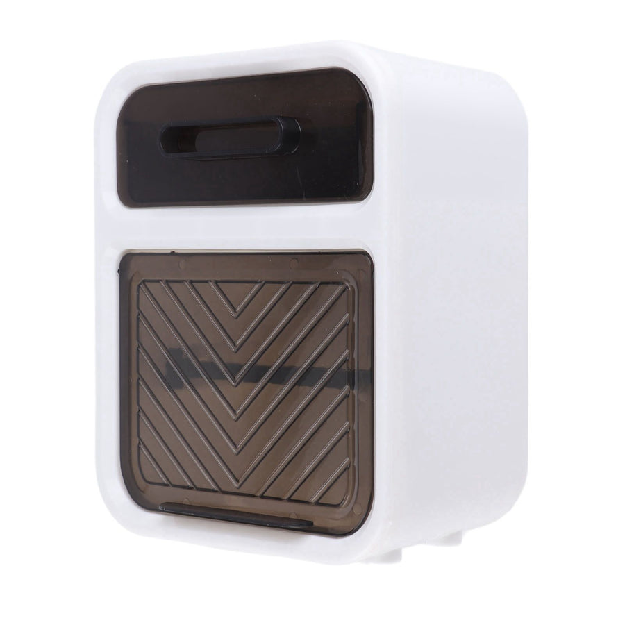 Wall Mounted Tissue Box Large Capacity Waterproof Stylish Decorative Practical Toilet Paper Storage Box for Home Bathroom Fresh White