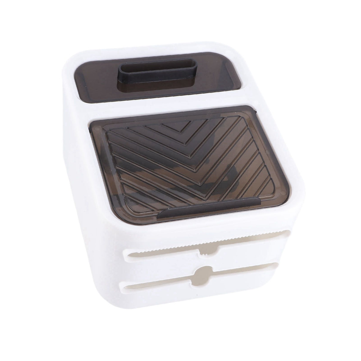 Wall Mounted Tissue Box Large Capacity Waterproof Stylish Decorative Practical Toilet Paper Storage Box for Home Bathroom Fresh White