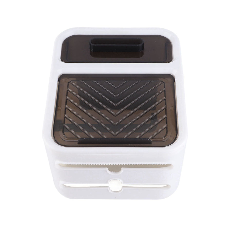 Wall Mounted Tissue Box Large Capacity Waterproof Stylish Decorative Practical Toilet Paper Storage Box for Home Bathroom Fresh White