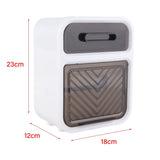 Wall Mounted Tissue Box Large Capacity Waterproof Stylish Decorative Practical Toilet Paper Storage Box for Home Bathroom Fresh White