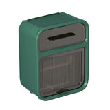 Wall Mounted Tissue Box Large Capacity Waterproof Stylish Decorative Practical Toilet Paper Storage Box for Home Bathroom Green