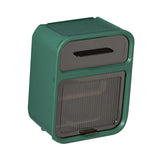 Wall Mounted Tissue Box Large Capacity Waterproof Stylish Decorative Practical Toilet Paper Storage Box for Home Bathroom Green