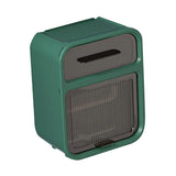 Wall Mounted Tissue Box Large Capacity Waterproof Stylish Decorative Practical Toilet Paper Storage Box for Home Bathroom Green