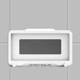 Wall Mount Phone Holder Waterproof Touch Screen Phone Case Stand for Bathroom Kitchen Mirror Bathtub - Rear View