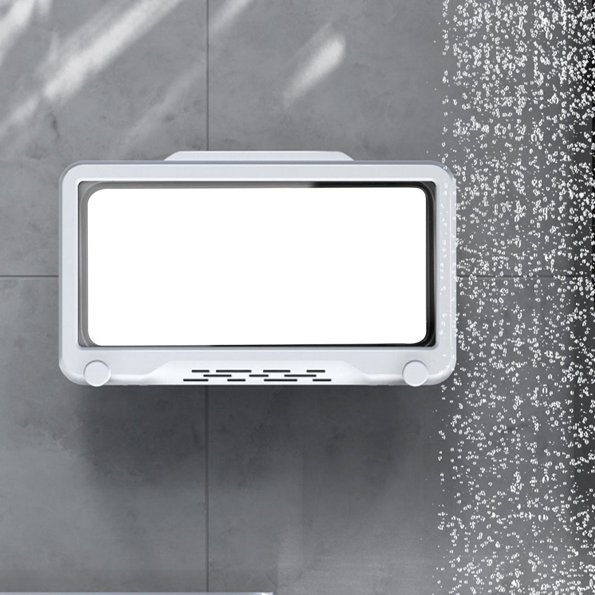 Wall Mount Phone Holder Waterproof Touch Screen Phone Case Stand for Bathroom Kitchen Mirror Bathtub