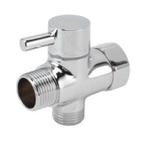 Brass 3 Way Shower Arm Diverter Valve 3 Way Water Valve Water Separator Shower Tee Adapter with 7/8 Inch Water Outlet 1/2 Inch Water Inlet