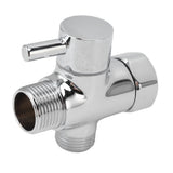 Brass 3 Way Shower Arm Diverter Valve 3 Way Water Valve Water Separator Shower Tee Adapter with 7/8 Inch Water Outlet 1/2 Inch Water Inlet