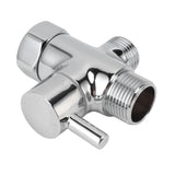 Brass 3 Way Shower Arm Diverter Valve 3 Way Water Valve Water Separator Shower Tee Adapter with 7/8 Inch Water Outlet 1/2 Inch Water Inlet