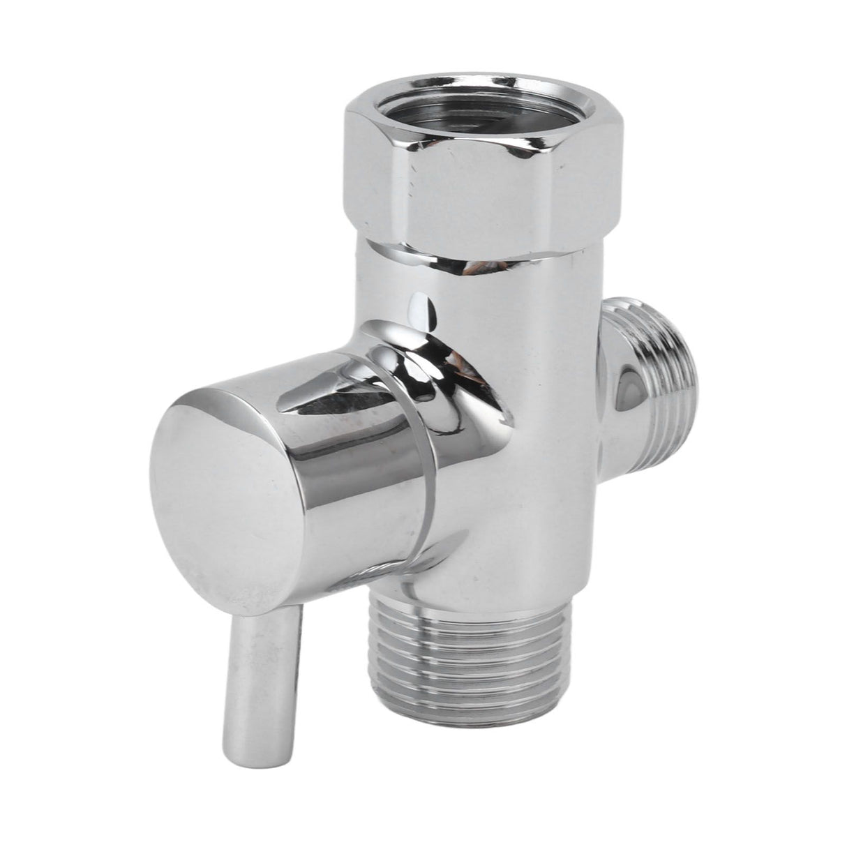 Brass 3 Way Shower Arm Diverter Valve 3 Way Water Valve Water Separator Shower Tee Adapter with 7/8 Inch Water Outlet 1/2 Inch Water Inlet