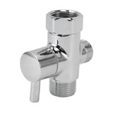 Brass 3 Way Shower Arm Diverter Valve 3 Way Water Valve Water Separator Shower Tee Adapter with 7/8 Inch Water Outlet 1/2 Inch Water Inlet
