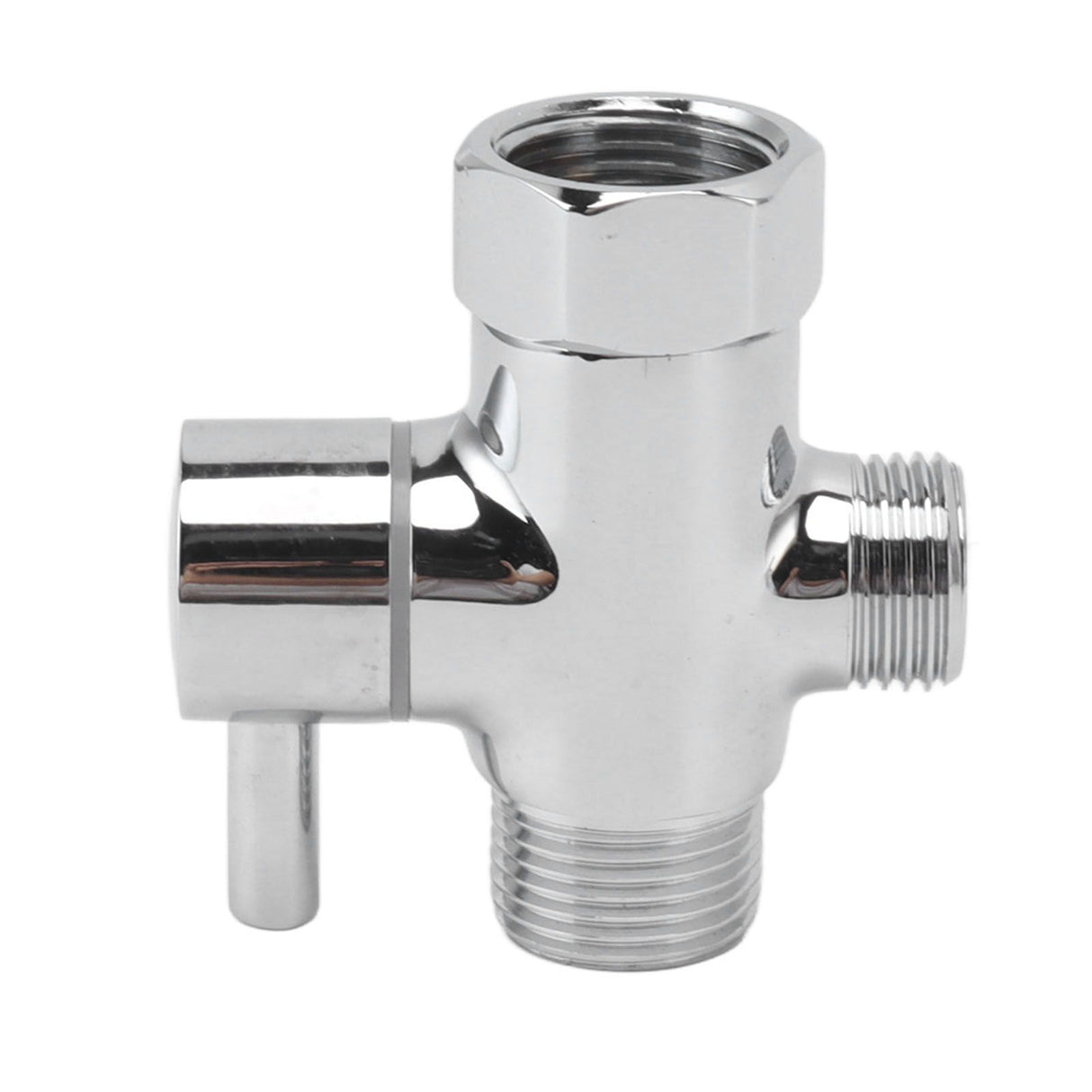Brass 3 Way Shower Arm Diverter Valve 3 Way Water Valve Water Separator Shower Tee Adapter with 7/8 Inch Water Outlet 1/2 Inch Water Inlet