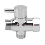 Brass 3 Way Shower Arm Diverter Valve 3 Way Water Valve Water Separator Shower Tee Adapter with 7/8 Inch Water Outlet 1/2 Inch Water Inlet