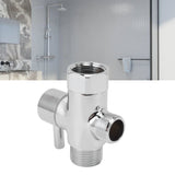 Brass 3 Way Shower Arm Diverter Valve 3 Way Water Valve Water Separator Shower Tee Adapter with 7/8 Inch Water Outlet 1/2 Inch Water Inlet