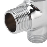 Brass 3 Way Shower Arm Diverter Valve 3 Way Water Valve Water Separator Shower Tee Adapter with 7/8 Inch Water Outlet 1/2 Inch Water Inlet - Extra Image