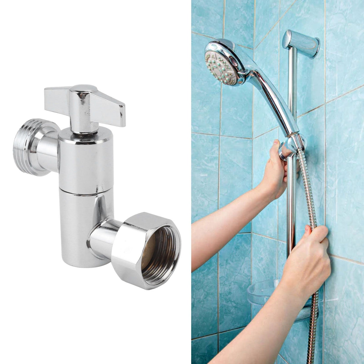 Shower Angle Adapter All Copper 135 Degree Universal Connection Shower Head Extension Adapter Handhold Shower Elbow for Bathroom