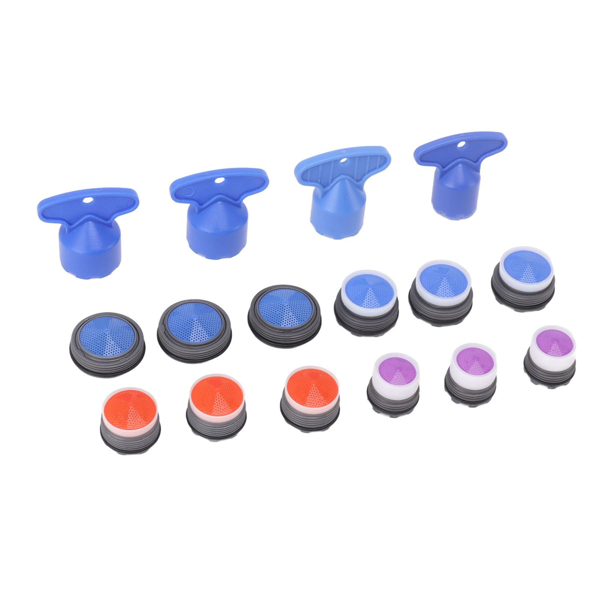 16pcs Faucet Bubbler Inner Core Set Kitchen Basin Faucet Aerator Insert Fitting with Removal Wrench
