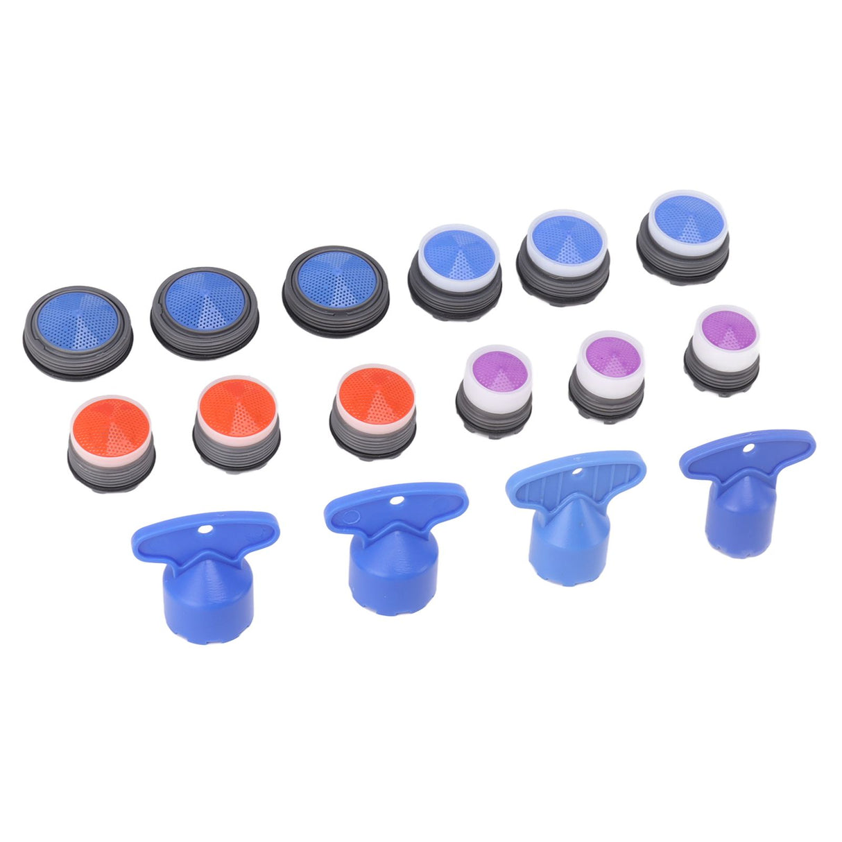 16pcs Faucet Bubbler Inner Core Set Kitchen Basin Faucet Aerator Insert Fitting with Removal Wrench