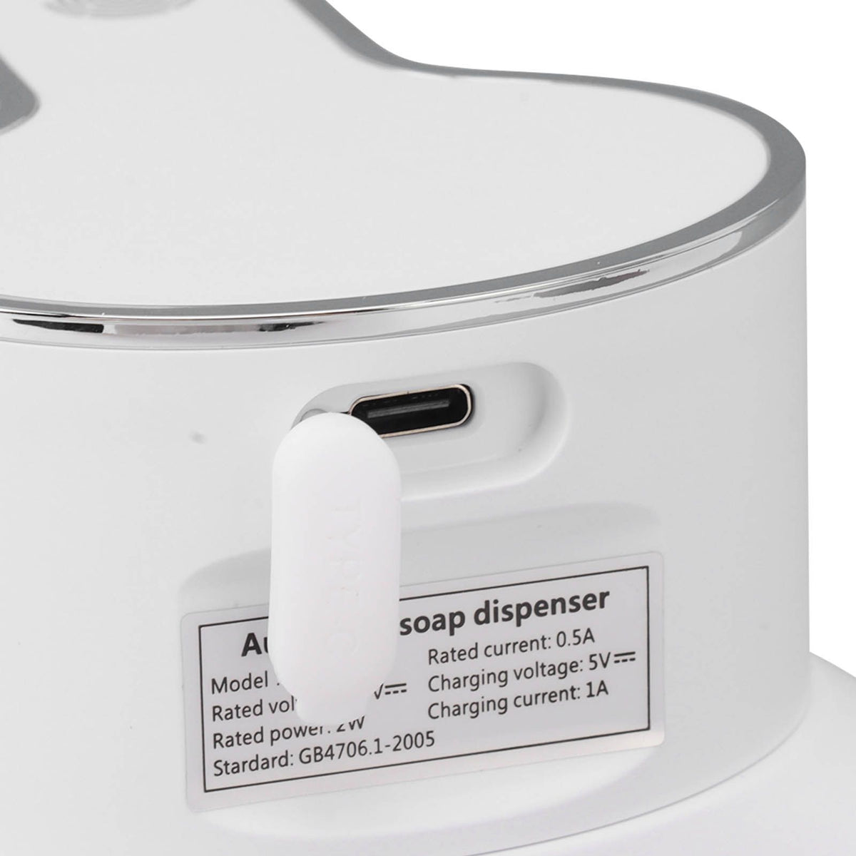 Automatic Soap Dispenser Touchless Rechargeable IPX5 Waterproof Wall Mounted Induction Soap Dispenser 400ml White Foam