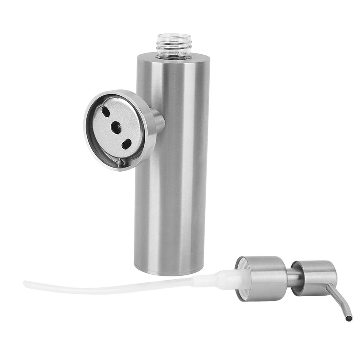 304 Stainless Steel Soap Dispenser Rustproof Refillable Soap Dispenser Soap Pump Bottle for Kitchen Bathroom Wall Mounted, Round