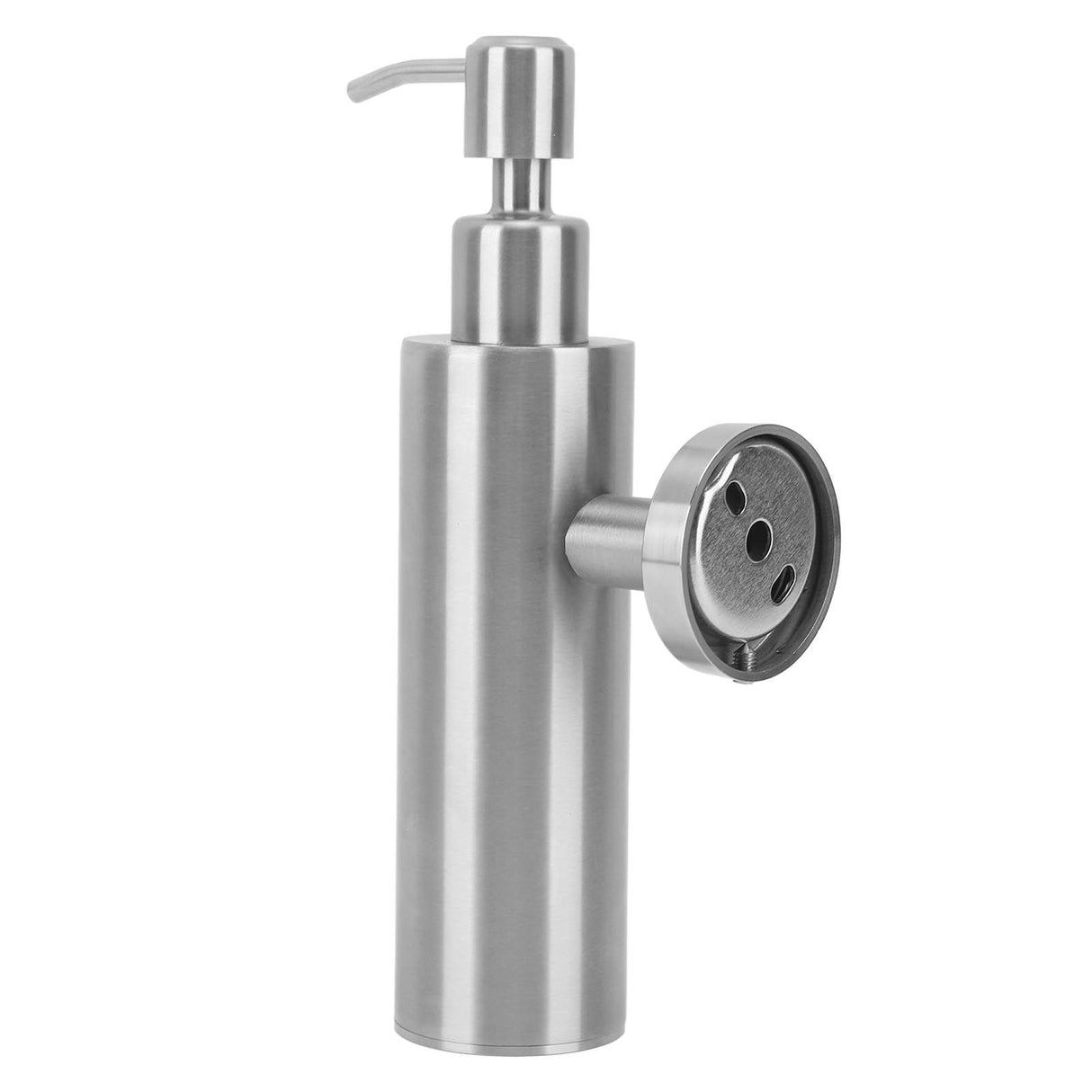 304 Stainless Steel Soap Dispenser Rustproof Refillable Soap Dispenser Soap Pump Bottle for Kitchen Bathroom Wall Mounted, Round