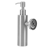 304 Stainless Steel Soap Dispenser Rustproof Refillable Soap Dispenser Soap Pump Bottle for Kitchen Bathroom Wall Mounted, Round - Extra Image