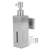 304 Stainless Steel Soap Dispenser Rustproof Refillable Soap Dispenser Soap Pump Bottle for Kitchen Bathroom Wall Mounted, Square