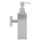 304 Stainless Steel Soap Dispenser Rustproof Refillable Soap Dispenser Soap Pump Bottle for Kitchen Bathroom Wall Mounted, Square - Extra Image