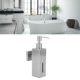 304 Stainless Steel Soap Dispenser Rustproof Refillable Soap Dispenser Soap Pump Bottle for Kitchen Bathroom Wall Mounted, Square