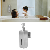 304 Stainless Steel Soap Dispenser Rustproof Refillable Soap Dispenser Soap Pump Bottle for Kitchen Bathroom Wall Mounted, Square - Extra Image
