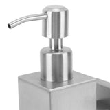 304 Stainless Steel Soap Dispenser Rustproof Refillable Soap Dispenser Soap Pump Bottle for Kitchen Bathroom Wall Mounted, Square - Extra Image