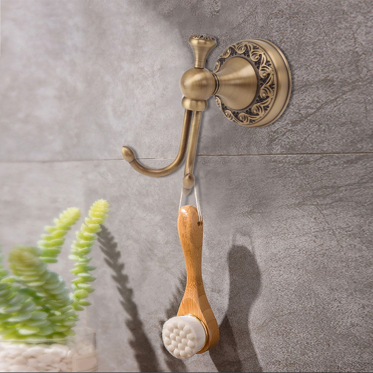 Wall Mounted Coat Hooks Copper Metal Vintage European Style Clothes Hanger Hook Robe Hook for Bathroom Bedroom
