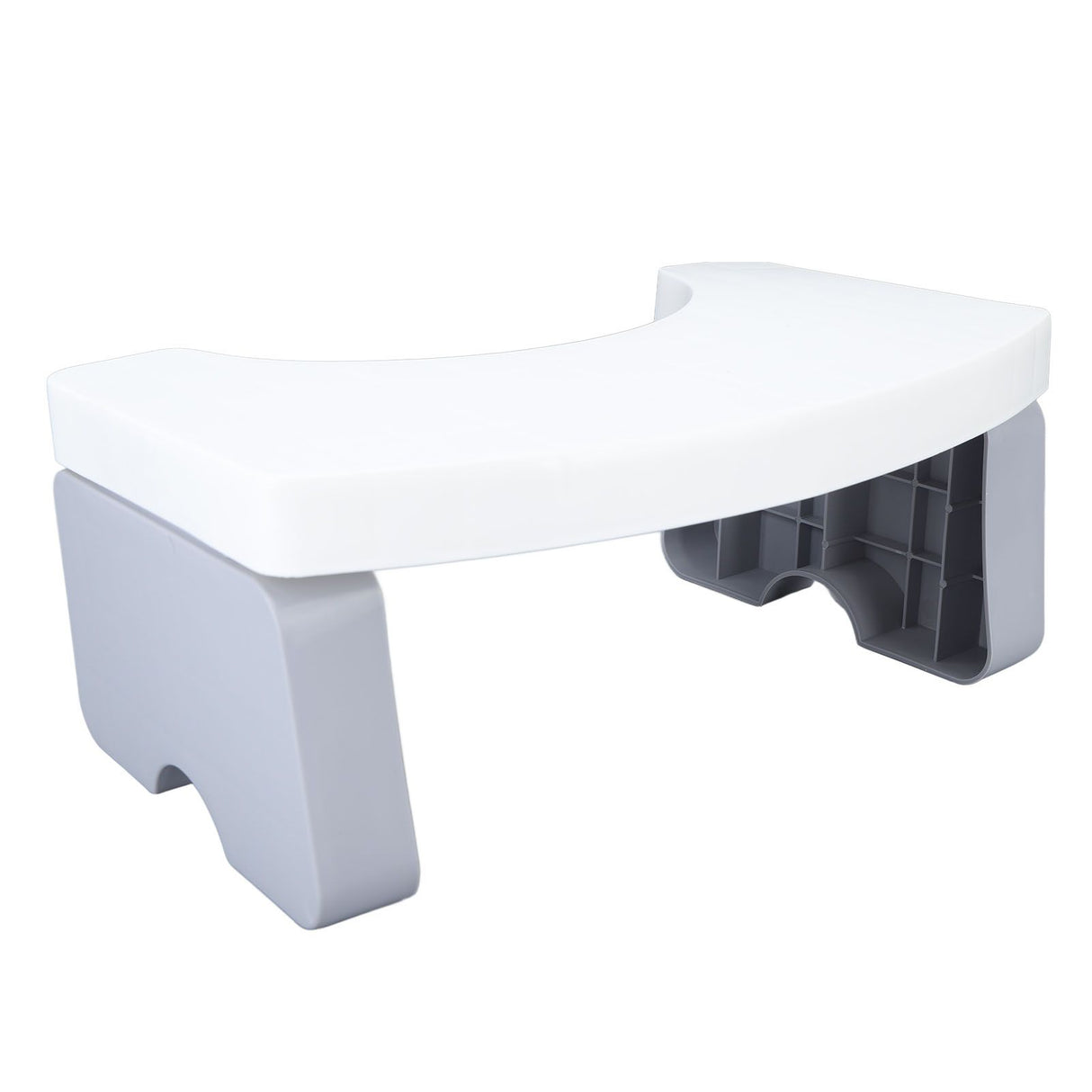 Foldable Toilet Potty Stool PP Portable Squatting Potty Foot Stool for Healthy Gifts Travel White